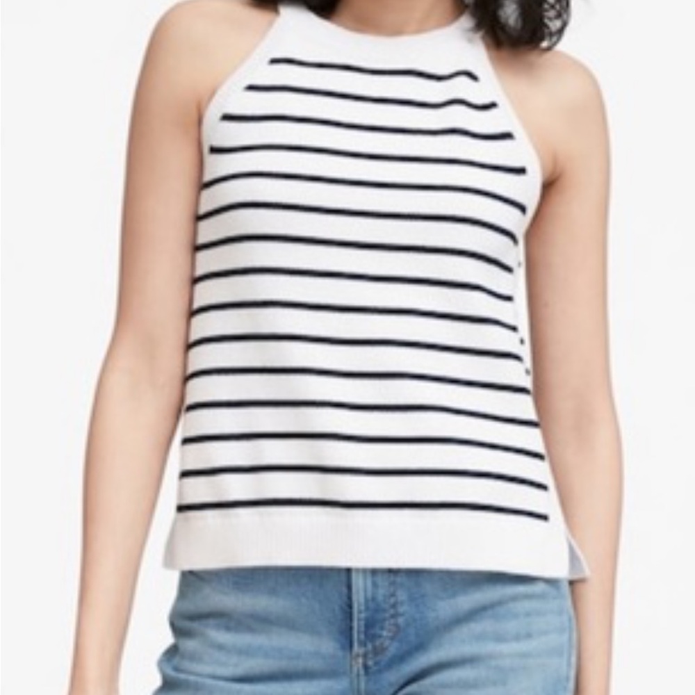 Banana Republic Striped Sweater Tank